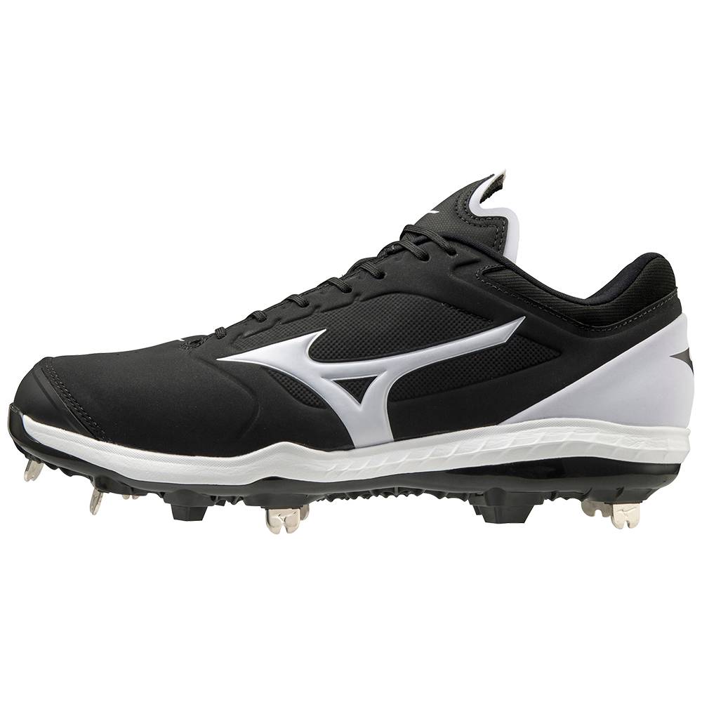 Womens Mizuno Sweep 5 Low Metal Softball Cleats Black/White Philippines (QZFJXH507)